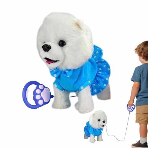 Cucciolo Di Cane Di Peluche Interattivo Con Camminata - Giocattolo Per Cani Da Passeggio, Bambola Confortante Interattiva Elettrica, Giocattoli Elettronici Per Cantare | Per Ragazzi Asili Sala