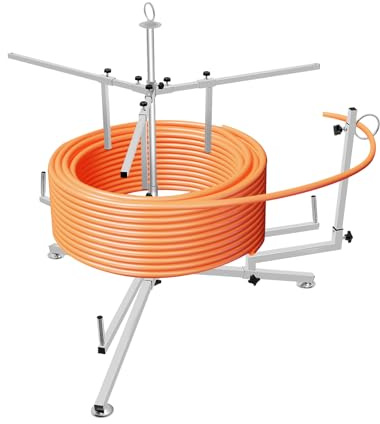 Avvolgitubo per riscaldamento a pavimento, 600 m, avvolgitore per tubo di riscaldamento a pavimento, max. 200 kg, per PEX PERT AL/PEX