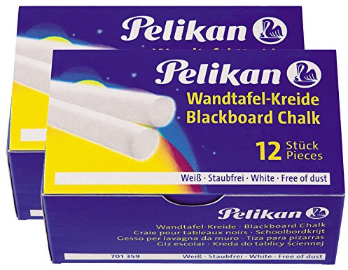 Pelikan Tafelkreide (2x 12er Packung, Weiß)