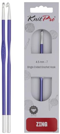 KnitPro Zing Einfache Häkelnadeln | 4.5mm