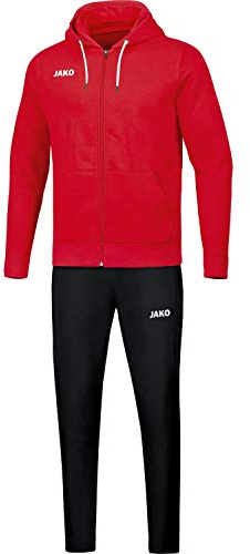 Jako Kinder Jogginganzug Base mit Kapuze, hellgrau meliert, 164, M9665