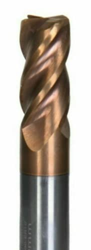 VHM HPC Fräser mit Eckenradius, ER0,5 / ER1, TiSiN, Kopierfräser, Ø 3-12 mm, Z=4, Farbe: 0,5, Größe: 8,00 x 20 x 63 - d2=8,0 mm