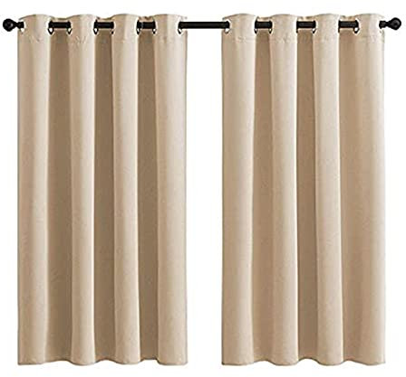 KAISUN Outdoor Vorhänge Wasserabweisend, Garten Patio Balkon Verdunkelungsvorhang Sonnenschutz & Sichtschutz Outdoorvorhäng für Dock und Strand-Haus (Creme Farben,52×108inch)