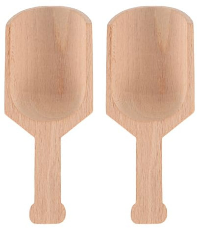 Luxshiny 2 Pcs Wooden Spoons Scoop for Epsom Tea Leaf Spoon Scoop for Tea Milk Flour Sugar Coffee Beans Household Use