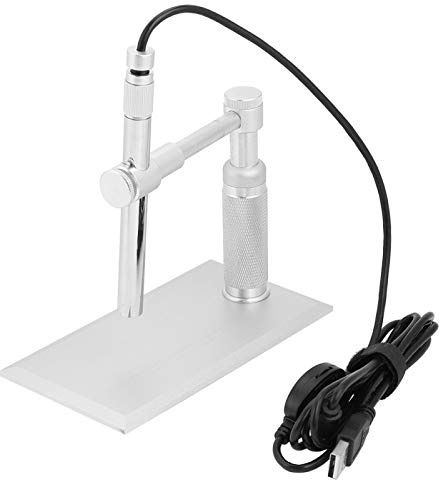 Microscopio digitale, connettore USB per endoscopio per microscopio a penna in metallo, lente d'ingrandimento per microscopio digitale USB Supporto per fotocamera Lente di ingrandimento per webcam