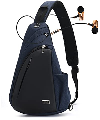 ANSBOCH Sling Rucksack Sport Outdoor Brusttasche Crossbag Schultertasche Sling Bag Dreieck Schulterrucksack für Damen und Herren Sling Tasche Crossbody Rucksack für Camping Gym Reisen Wandern