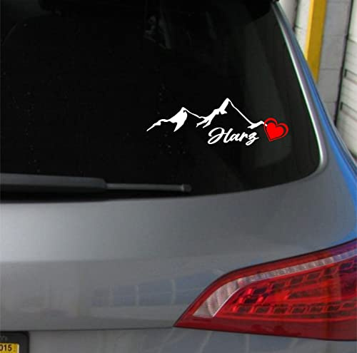 myrockshirt Harz Berg Aufkleber 20x10cm Berge Sticker Auto Gebirge Deutschland Autoaufkleber Urlaub