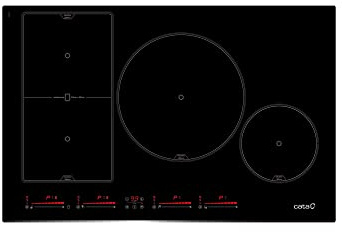 Cata Placa de Inducción INSB 8021 BK/A 4 Zonas de Cocción 9 niveles Potencia Regulables + Booster Control Táctil Bisel Frontal Detección Recipientes Ancho 80 cm Potencia 7,2 kW Color Negro
