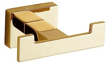 BPILOT Kleiderhaken Badezimmer-Doppelkopf-Kleiderhaken Aus Zinklegierung Badezimmer-Kleiderhaken Wand-Kleiderhaken Veranda-Haken Gold