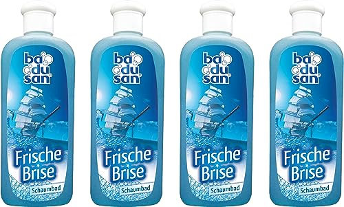 Badusan Schaumbad Frische Brise – 4er Pack (4×500 ml) | Pflegendes Schaumbad für entspannende Bäder | Frischer Duft | Familienvorrat