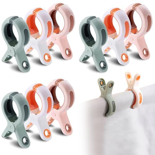 Große Klammern, 9 Stück Handtuchklammern, Große Badetuch Klammern Winddichte Strandtuch Clips Starke Handtuchklammern Strandtuch Clips für Badetuch Teppich Bettwäsche