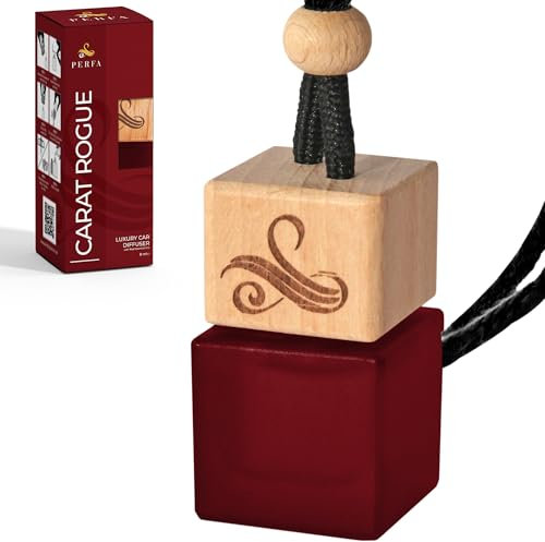 Carat Car Air Freshener for Women | | Perfume Style Freshener with Vent Clip | Strong Autotmotive Freshener with Odour Eliminating Technology | Long Lasting Car Air Freshener by Perfa