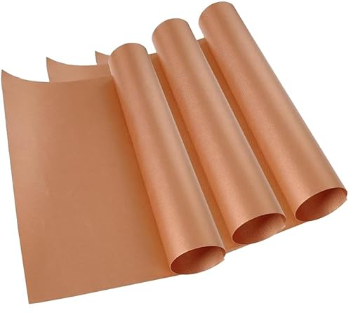 MYBO TV - Lot de 3 Feuilles de Cuisson Réutilisables - Antiadhésives - Résistantes à la Chaleur - Idéales pour Four et Barbecue - Facilité et Performance pour une Cuisine Sans Effort