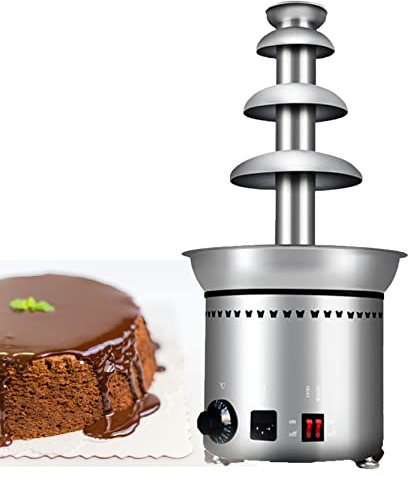 Macchina per fondere il formaggio al cioccolato con fontana a 4 livelli per fonduta di panna, fontana per fonduta di cioccolato commerciale Macchina per fondere la cascata di cioccolato digitale Attr