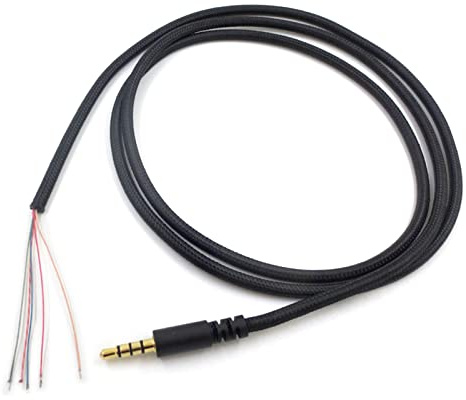 Replace 3.5mm Male Plug Connector To Bare Wire Open End TRS 4 Stereo Cord For II Core Earphone Wire Line For II Core Cloudx S