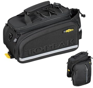 TOPEAK MTX 2.0 TrunkBag DXP mit erweiterbaren Packtaschen - Erweiterbares Oberteil | Fahrradtaschen und Gepäckträger