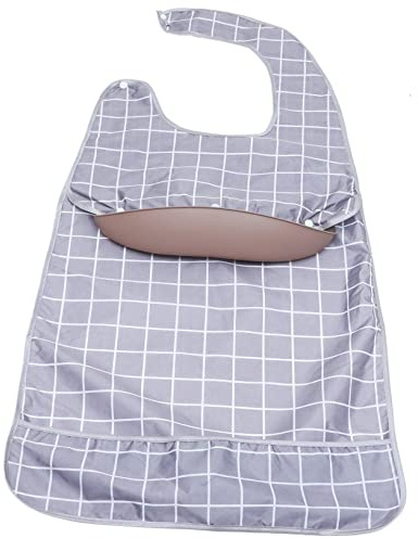 minkissy Ältere Menschen Essen Lätzchen Accessoire Für Erwachsene Patientenlatz Futterschürze Ältere Lätzchen Schutzkleidung Für Erwachsene Waschbares Lätzchen Für Erwachsene Grey Polyester