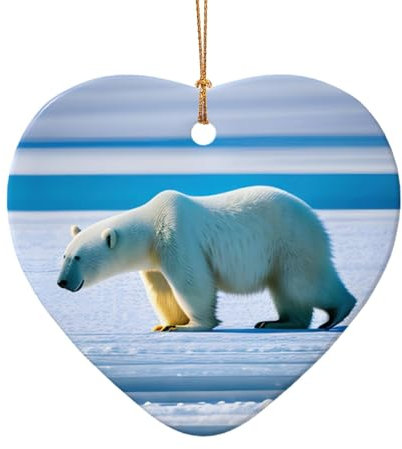 Eisbär-Weihnachtsanhänger, rund, Weihnachtsdekoration, Weihnachtsdekoration, Weihnachtsdekoration