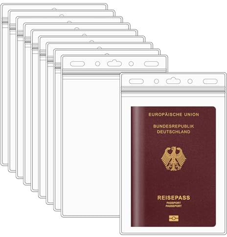 Segus Ausweishülle, 10 Stück 11.8 * 17.8cm Schülerausweis Hülle, Wasserdicht und Transparent, Ausweishülle Vertikal für Schulen, Krankenhäuser, Unternehmen