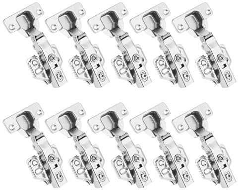 10 cerniere per porte dell'armadio – Cerniera a vaso da 35 mm di dimensioni standard – Angolo di apertura 105° – Cerniere Softclose per ante armadio – Silenzioso idraulico – Cerniere per armadio e
