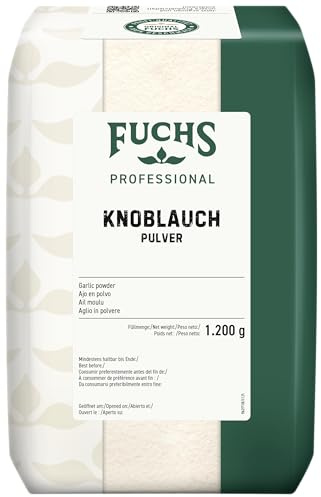 Fuchs Professional - Knoblauchpulver | 1,2 kg im großen Beutel | Schonend granuliert, für eine Vielzahl an Gerichten einsetzbar | Für Großverbraucher