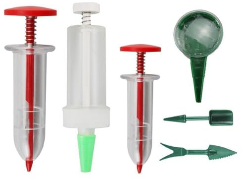 Newly Mini Sowing Seed Dispenser Manual Syringe Seeder Sower Kit, Spreader Seed Tool Planter Gardening Handheld Fertilizing Flower, Planter Tool, Hand-held Sower Spreader, spreader,Small tray