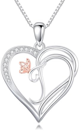 Heart Initial Necklace for Women Silver Letter Heart Pendant Alphabet Necklace Jewelry for Her Personalized Memorial Gift for Mom