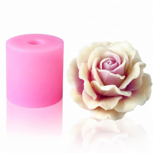 Silikonform Blume 3D - Gießform für kreative Kerzen oder handgemachte Seife Rose 3