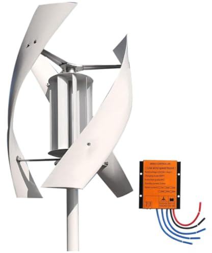 Turbina eolica a levitazione Magnetica Verticale - Potenza 8000 W, 3 Pale, Funzionamento Silenzioso, regolatore di Carica Impermeabile - Ideale per soluzioni energetiche domestiche, Sistema