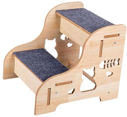 Colcolo Hundetreppe für kleine Hunde, Hundetreppe, fürs Bett, tragbar, rutschfest, praktische Katzentreppe für drinnen, für Sofa und Couch, auch für ältere, 2. Schritt