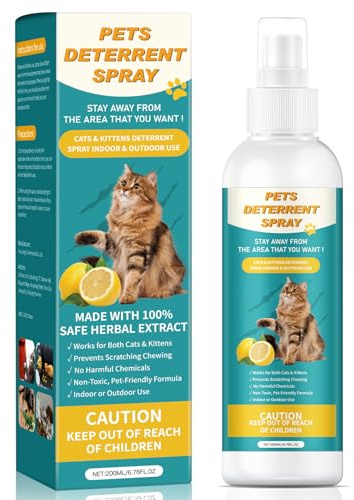 Boxmom Cat Deterrent Spray 200ML, Cat Repellent Spray – Natural Cat Training Spray for Indoor & Outdoor Use, No Trace Formula to Protect Furniture & Garden - Advanced R4