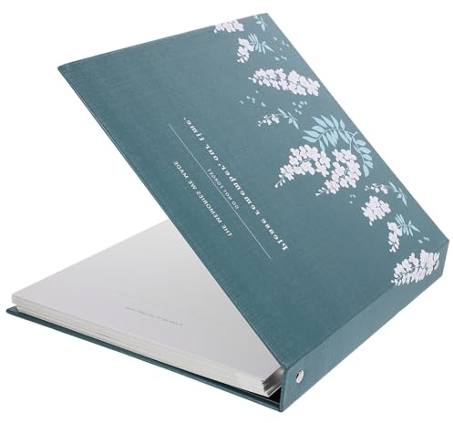 JEWEDECO Blumen Pressen Album aus Papier mit Halter für Lose Blätter | Trockenblumen Sammelalbum, Selbstgemacht Scrapbook Halter für Erinnerungen und Aufbewahrung