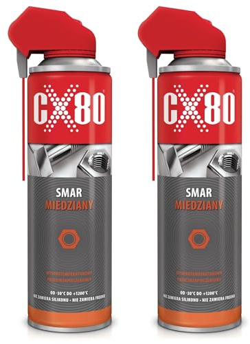 CX80 Kupferpaste & Kupferspray - Anti Seize Paste bis 1200°C - Premium Hochtemperaturfett für Auto, Industrie & KFZ - Schmiermittel (Wählbares Format) - Bestschweissen.de (2, Duospray 500 ml)