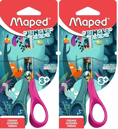 Maped Nożyczki szkolne Jungle Fever Vivo 12cm mix (Lot de 2)