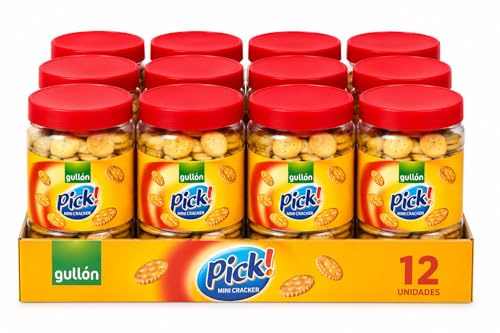 Gullón Pick! Mini Cracker 250 g | Mini Galletas Crackers Saladas Crujientes | Snack Ligero para Compartir, Aperitivos y Lunch