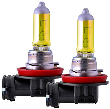 2x H8 AQUA VISION 35W 12V Gelb Yellow Halogen Lampen E-Zeichen 2 Stück Jurmann