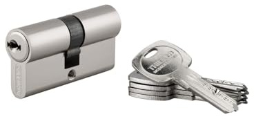 THIRARD Cylindre de serrure Trafic 6, Double Entrée, 30x30 mm, Nickel | Anti-arrachement, anti-perçage, panneton réduit, 5 clés réversibles fournies, finition nickelée, usage intérieur-extérieur