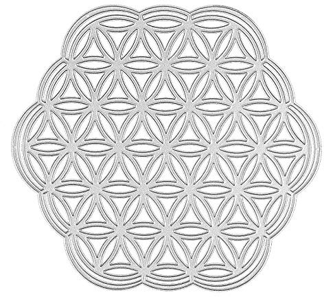 Ideen mit Herz Stanzschablone, Blume des Lebens, 14cm x 14cm
