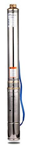 SHYLIYU Submersible Pumps 4 OD Pipe 220-240V/50Hz 0.75KW 1HP Stainless Steel Deep Well Pump 1.5 Outlet for Industrial and Home Use