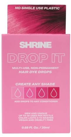 Shrine Drop It Gocce Semi-Permanenti Di Tintura Per Capelli, Fucsia - 20 Ml
