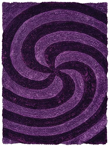 PowerSellerUSA Designer Home Revolution Shag Area Rug 2100 21783 Pinnacle Violet 7' 10 x 10' 6 Rectangle