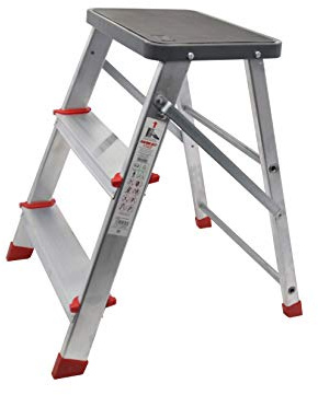 Escalerilla, Taburete o escalón Plegable de Aluminio de 3 peldaños