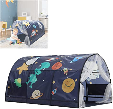 Tentes de Jeu pour Enfants, Tente de lit, Tunnel pour Enfants, Tente de Camping intérieur/extérieur pour garçons et Filles, tentes de lit de rêve Portables pour décoration de Chambre à Coucher, 140 x