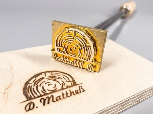 Dein Brandstempel elektrischer Schriftzug im Motiv Holzscheibe für Holz, Leder, Pappe - personalisiertes Brandeisen, individueller Brennstempel in 60 x 45 mm
