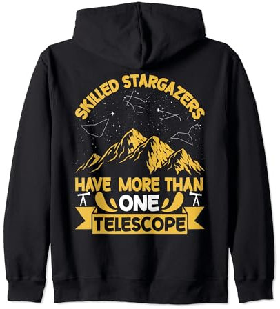 Teleskop Nachthimmel Uhr Sterne Astronomie Liebhaber Kapuzenjacke