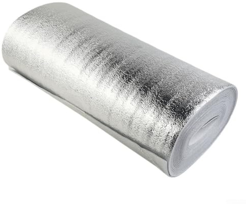 1 rouleau de film d'isolation thermique pour radiateur - Haute performance - Réflecteur à bulles - 50 cm x 10 m