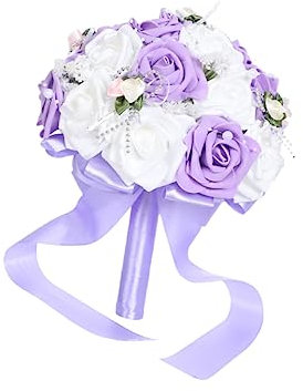 Brautstrauß aus Pe in Violett, Lebendig Dekorativ, für Hochzeit