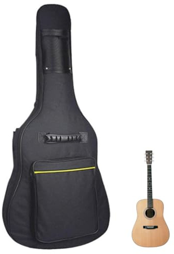 Pineeseatile Gitarrenbag 41 Zoll weiche Akustik -Gitarrenhülle mit 2 Taschen 5 mm Dicker Polsterwasserresistent E -Gitarrenkoffer Gig -Tasche für Klassische Gitarre, Bassgitarre, Gitarrenbeutel