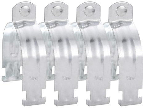Unifizz 6Pcs 3 EMT Pipe Strut Clamps Steel for Rigid Conduit and Pipe,Universal EMT Strut Clamps with Bolt and Nut