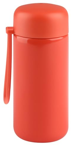Thyonta Simple High Value Small Thermos Flask 304 Stainless Steel, Mini Convenient Carry Rope Water Cup for Outdoor Insulation Storage of Water（A）